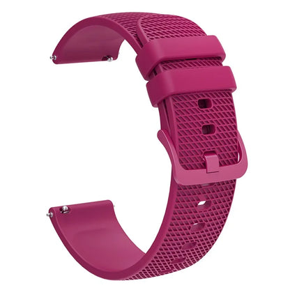 For Garmin Venu 3S / Forerunner 265S Watch Strap 18mm Plaid Pattern Silicone Band