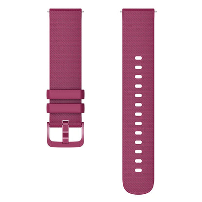 For Garmin Venu 3S / Forerunner 265S Watch Strap 18mm Plaid Pattern Silicone Band