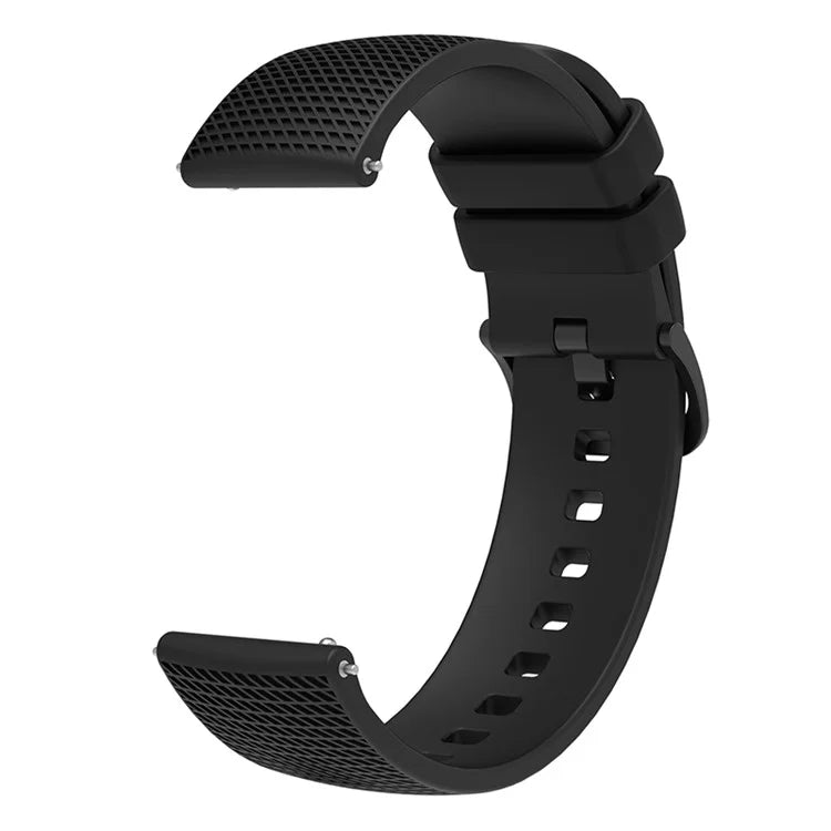For Garmin Vivomove 3 / GarminMove 3 Silicone Watch Strap 20mm Plaid Pattern Sport Bands