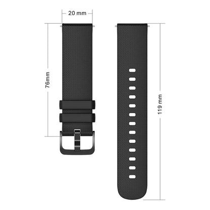 For Garmin Vivomove 3 / GarminMove 3 Silicone Watch Strap 20mm Plaid Pattern Sport Bands