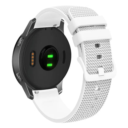 For Garmin Vivomove 3 / GarminMove 3 Silicone Watch Strap 20mm Plaid Pattern Sport Bands