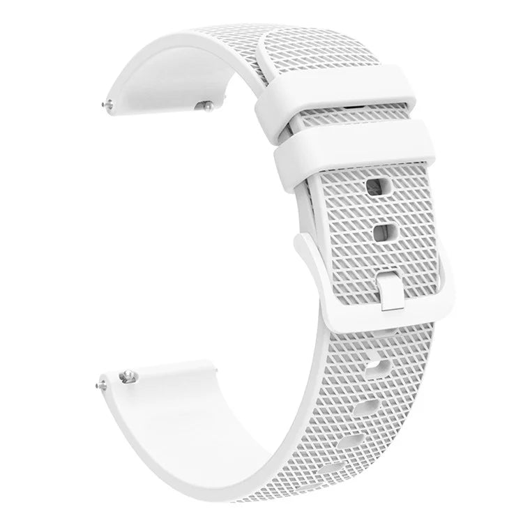 For Garmin Vivomove 3 / GarminMove 3 Silicone Watch Strap 20mm Plaid Pattern Sport Bands