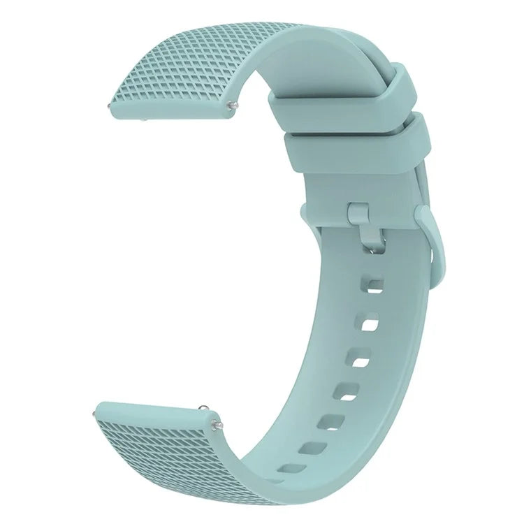 For Garmin Vivomove 3 / GarminMove 3 Silicone Watch Strap 20mm Plaid Pattern Sport Bands