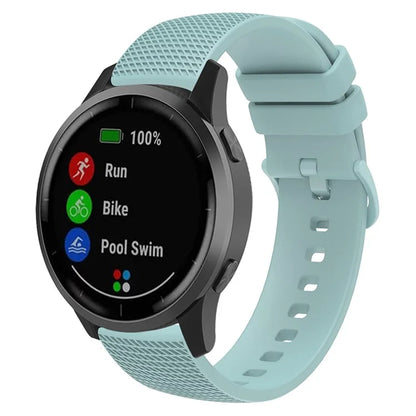For Garmin Vivomove 3 / GarminMove 3 Silicone Watch Strap 20mm Plaid Pattern Sport Bands