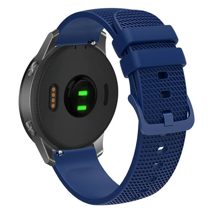 For Garmin Vivomove 3 / GarminMove 3 Silicone Watch Strap 20mm Plaid Pattern Sport Bands