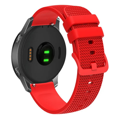 For Garmin Vivomove 3 / GarminMove 3 Silicone Watch Strap 20mm Plaid Pattern Sport Bands