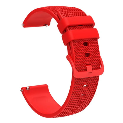 For Garmin Vivomove 3 / GarminMove 3 Silicone Watch Strap 20mm Plaid Pattern Sport Bands