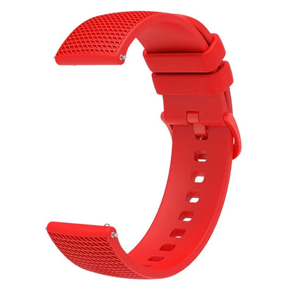 For Garmin Vivomove 3 / GarminMove 3 Silicone Watch Strap 20mm Plaid Pattern Sport Bands