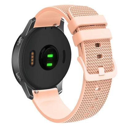 For Garmin Vivomove 3 / GarminMove 3 Silicone Watch Strap 20mm Plaid Pattern Sport Bands