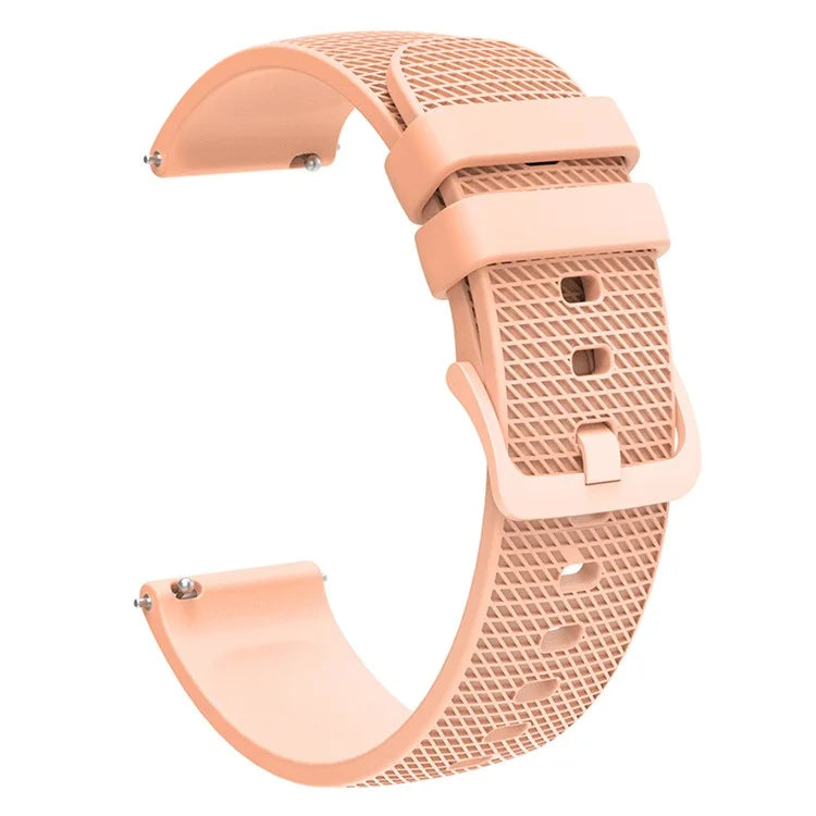 For Garmin Vivomove 3 / GarminMove 3 Silicone Watch Strap 20mm Plaid Pattern Sport Bands