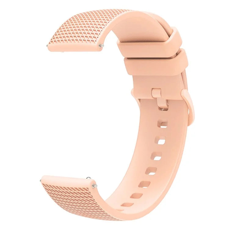 For Garmin Vivomove 3 / GarminMove 3 Silicone Watch Strap 20mm Plaid Pattern Sport Bands