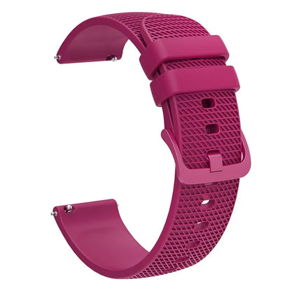 For Garmin Vivomove 3 / GarminMove 3 Silicone Watch Strap 20mm Plaid Pattern Sport Bands