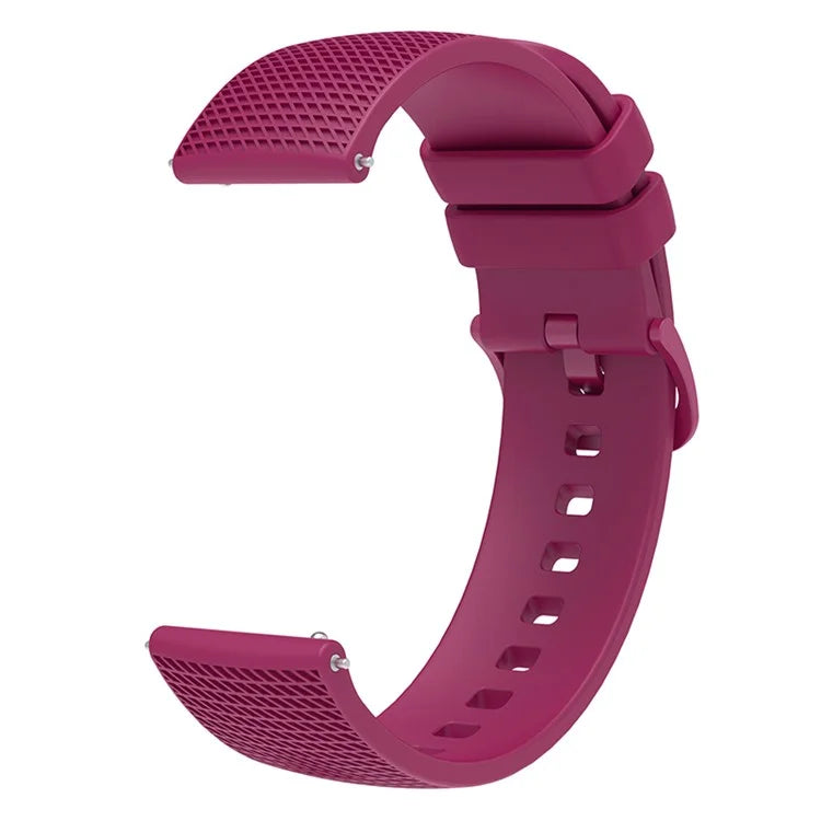 For Garmin Vivomove 3 / GarminMove 3 Silicone Watch Strap 20mm Plaid Pattern Sport Bands