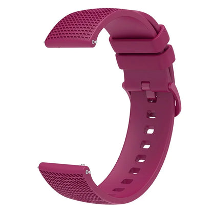 For Garmin Vivomove 3 / GarminMove 3 Silicone Watch Strap 20mm Plaid Pattern Sport Bands