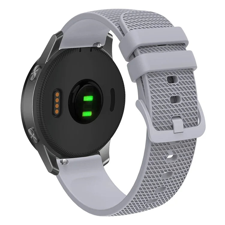 For Garmin Vivomove 3 / GarminMove 3 Silicone Watch Strap 20mm Plaid Pattern Sport Bands