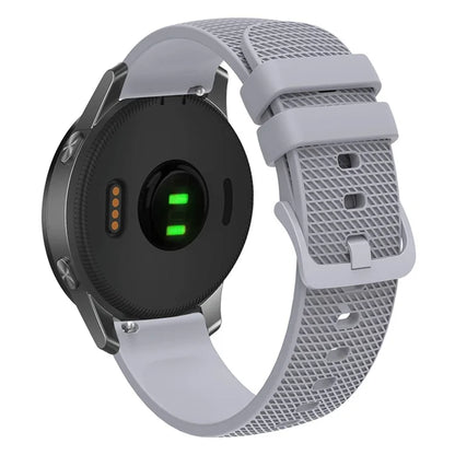 For Garmin Vivomove 3 / GarminMove 3 Silicone Watch Strap 20mm Plaid Pattern Sport Bands