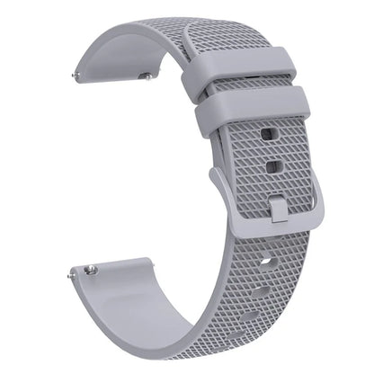 For Garmin Vivomove 3 / GarminMove 3 Silicone Watch Strap 20mm Plaid Pattern Sport Bands