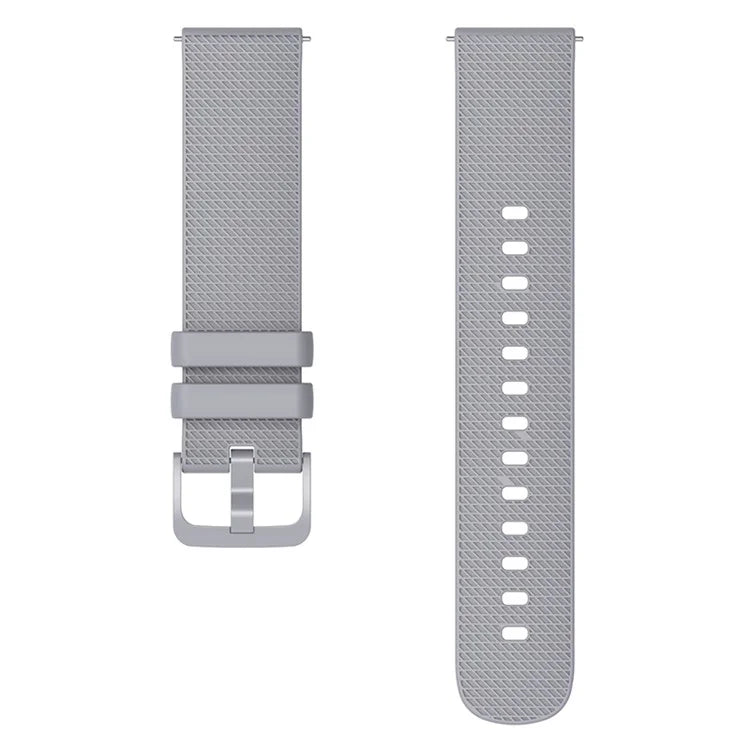 For Garmin Vivomove 3 / GarminMove 3 Silicone Watch Strap 20mm Plaid Pattern Sport Bands