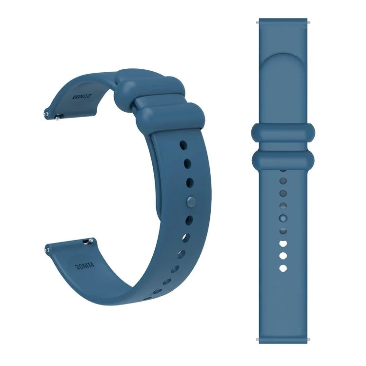 For Garmin Vivomove 3 / GarminMove 3 Silicone Strap 20mm Button Buckle Watch Band