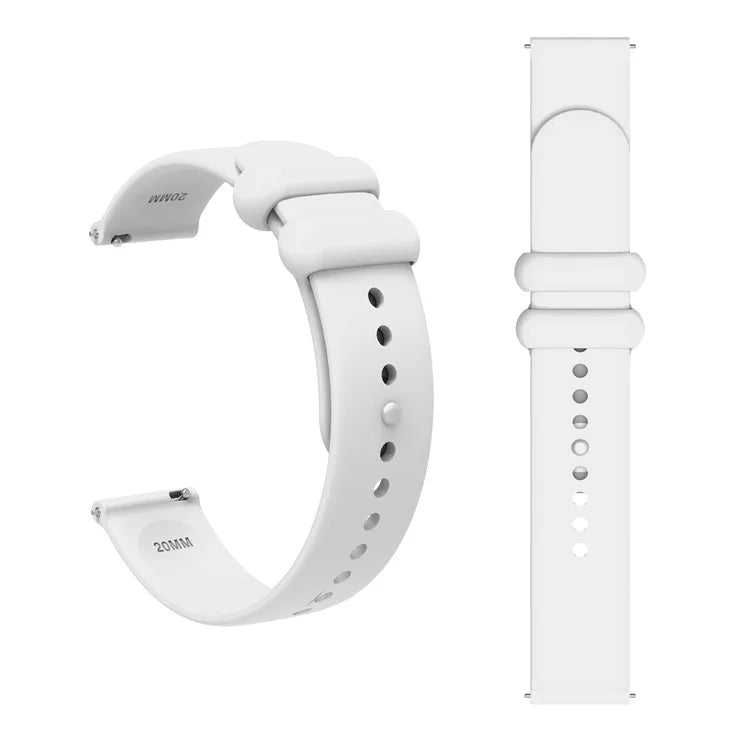 For Garmin Vivomove 3 / GarminMove 3 Silicone Strap 20mm Button Buckle Watch Band