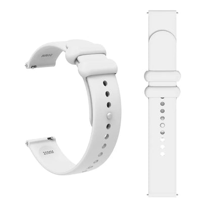 For Garmin Vivomove 3 / GarminMove 3 Silicone Strap 20mm Button Buckle Watch Band