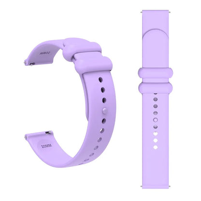 For Garmin Vivomove 3 / GarminMove 3 Silicone Strap 20mm Button Buckle Watch Band