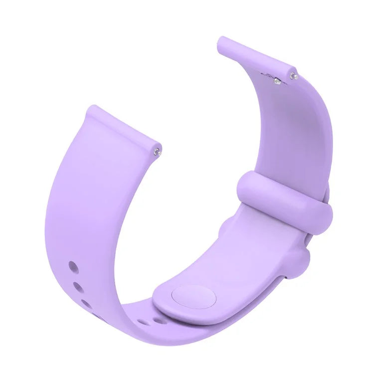 For Garmin Vivomove 3 / GarminMove 3 Silicone Strap 20mm Button Buckle Watch Band
