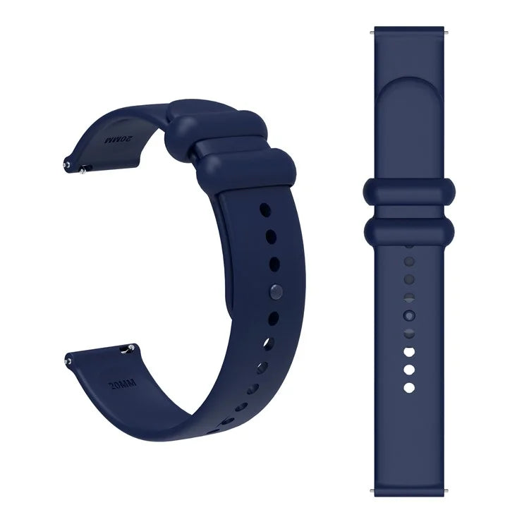 For Garmin Vivomove 3 / GarminMove 3 Silicone Strap 20mm Button Buckle Watch Band