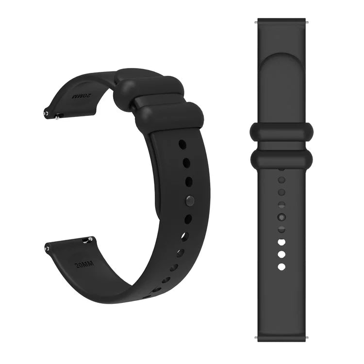 For Garmin Vivomove 3 / GarminMove 3 Silicone Strap 20mm Button Buckle Watch Band