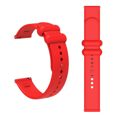 For Garmin Vivomove 3 / GarminMove 3 Silicone Strap 20mm Button Buckle Watch Band