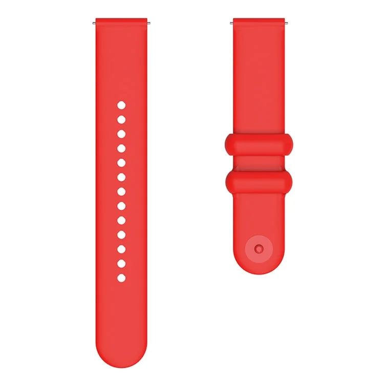 For Garmin Vivomove 3 / GarminMove 3 Silicone Strap 20mm Button Buckle Watch Band