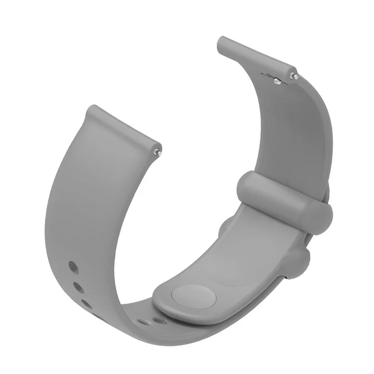 For Garmin Vivomove 3 / GarminMove 3 Silicone Strap 20mm Button Buckle Watch Band