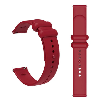 For Garmin Vivomove 3 / GarminMove 3 Silicone Strap 20mm Button Buckle Watch Band