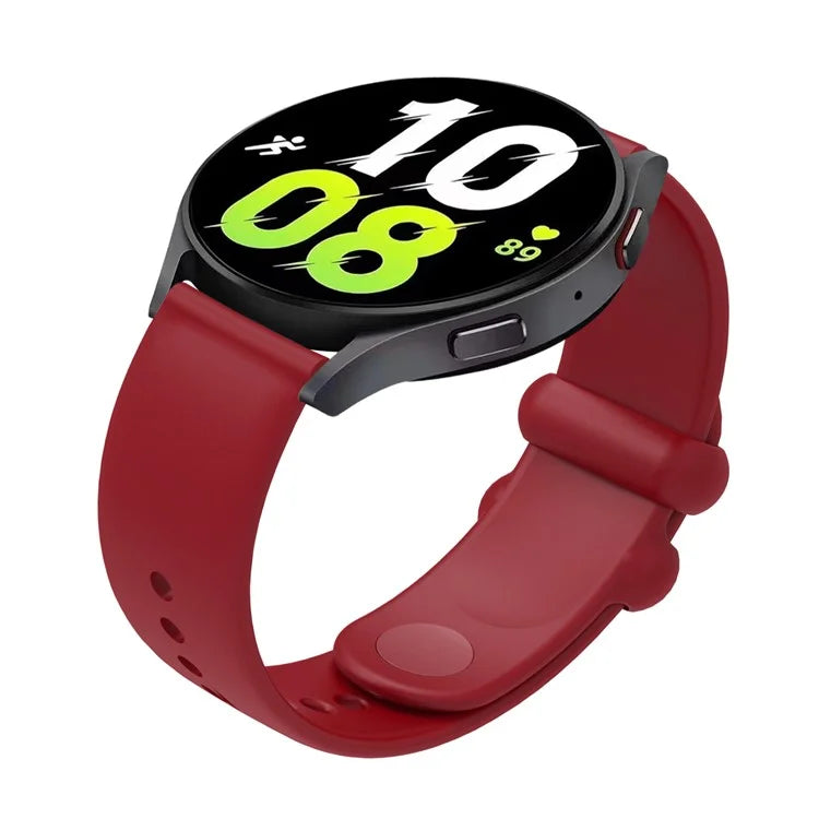 For Garmin Vivomove 3 / GarminMove 3 Silicone Strap 20mm Button Buckle Watch Band