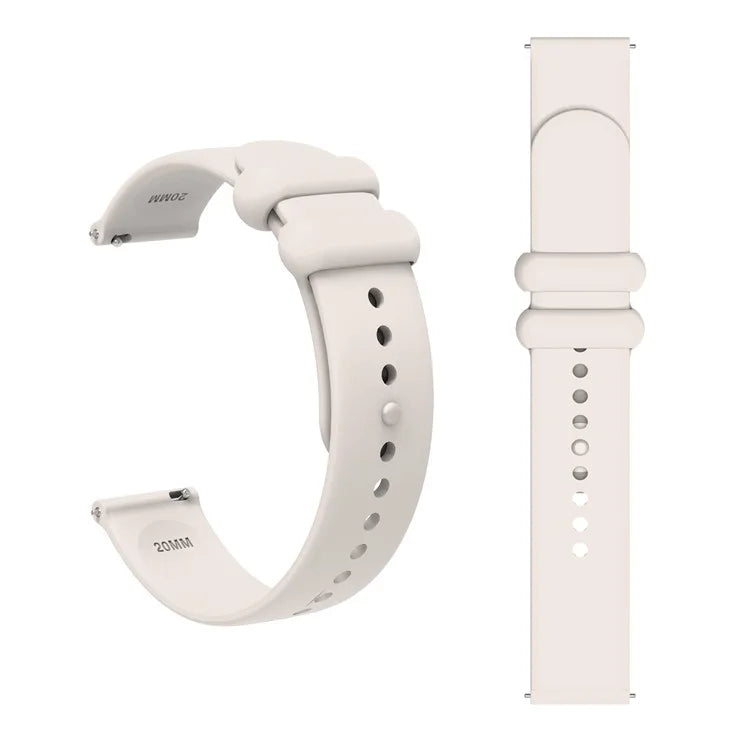 For Garmin Vivomove 3 / GarminMove 3 Silicone Strap 20mm Button Buckle Watch Band