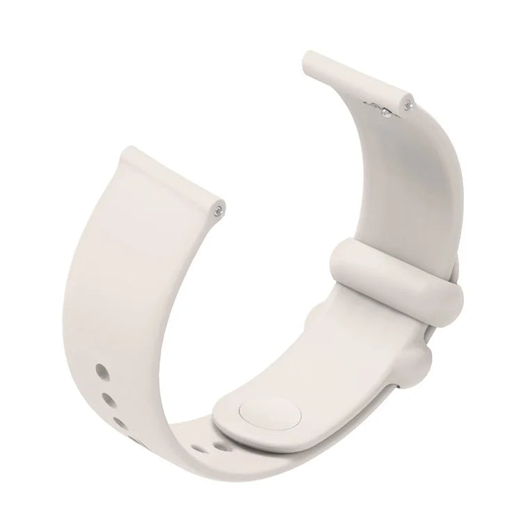 For Garmin Vivomove 3 / GarminMove 3 Silicone Strap 20mm Button Buckle Watch Band