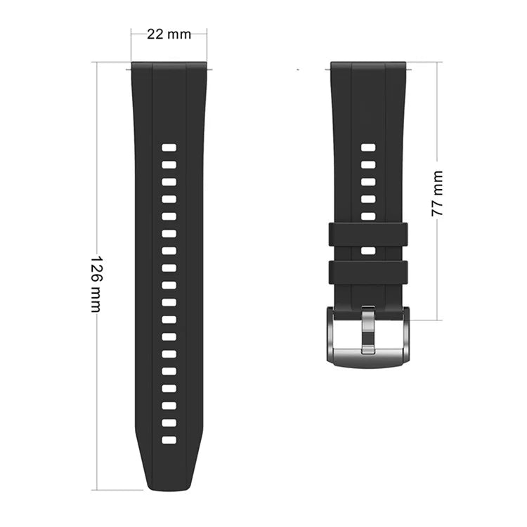 For Huawei Watch GT 4 46mm Smart Watch Band 22mm Silicone Strap Replacement