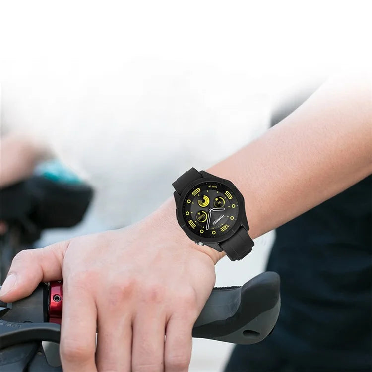 For Huawei Watch GT 4 46mm Smart Watch Band 22mm Silicone Strap Replacement