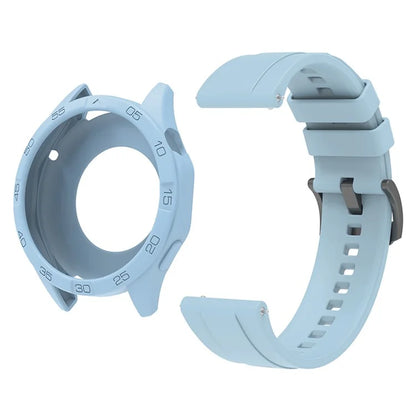 For Huawei Watch GT 4 46mm Silicone Strap Watch Band with Watch Case