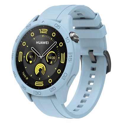For Huawei Watch GT 4 46mm Silicone Strap Watch Band with Watch Case