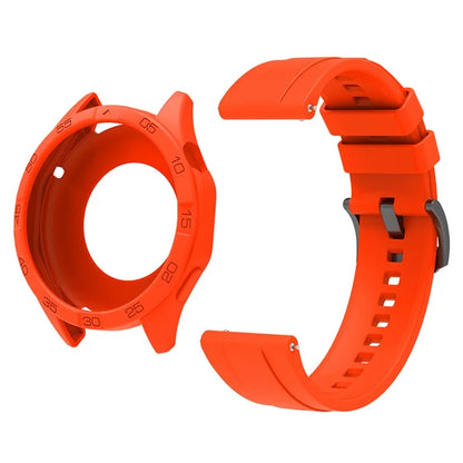 For Huawei Watch GT 4 46mm Silicone Strap Watch Band with Watch Case