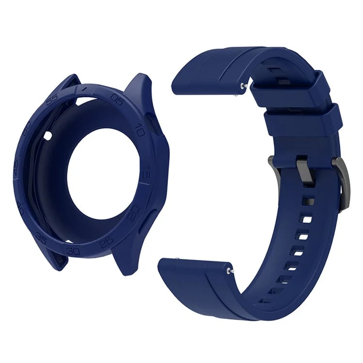 For Huawei Watch GT 4 46mm Silicone Strap Watch Band with Watch Case