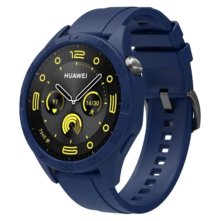 For Huawei Watch GT 4 46mm Silicone Strap Watch Band with Watch Case