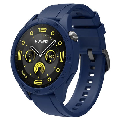 For Huawei Watch GT 4 46mm Silicone Strap Watch Band with Watch Case