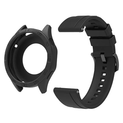 For Huawei Watch GT 4 46mm Silicone Strap Watch Band with Watch Case