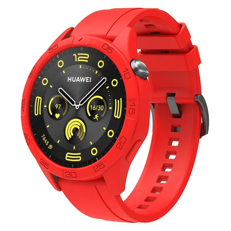 For Huawei Watch GT 4 46mm Silicone Strap Watch Band with Watch Case