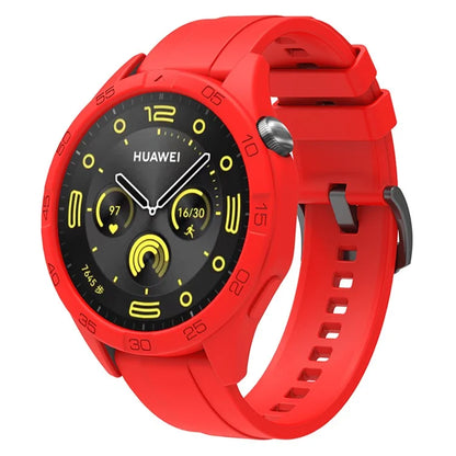 For Huawei Watch GT 4 46mm Silicone Strap Watch Band with Watch Case