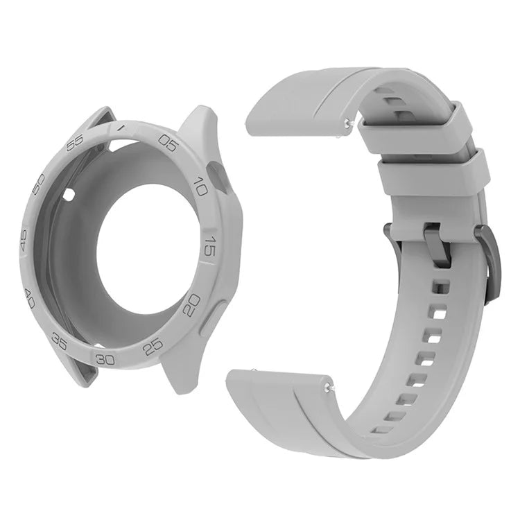For Huawei Watch GT 4 46mm Silicone Strap Watch Band with Watch Case