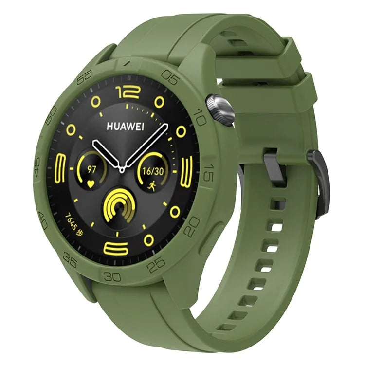 For Huawei Watch GT 4 46mm Silicone Strap Watch Band with Watch Case