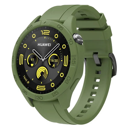 For Huawei Watch GT 4 46mm Silicone Strap Watch Band with Watch Case